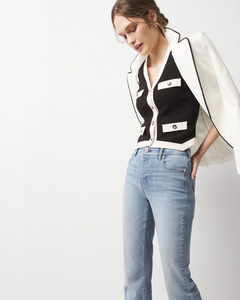 Petite Colorblock Sweater Vest