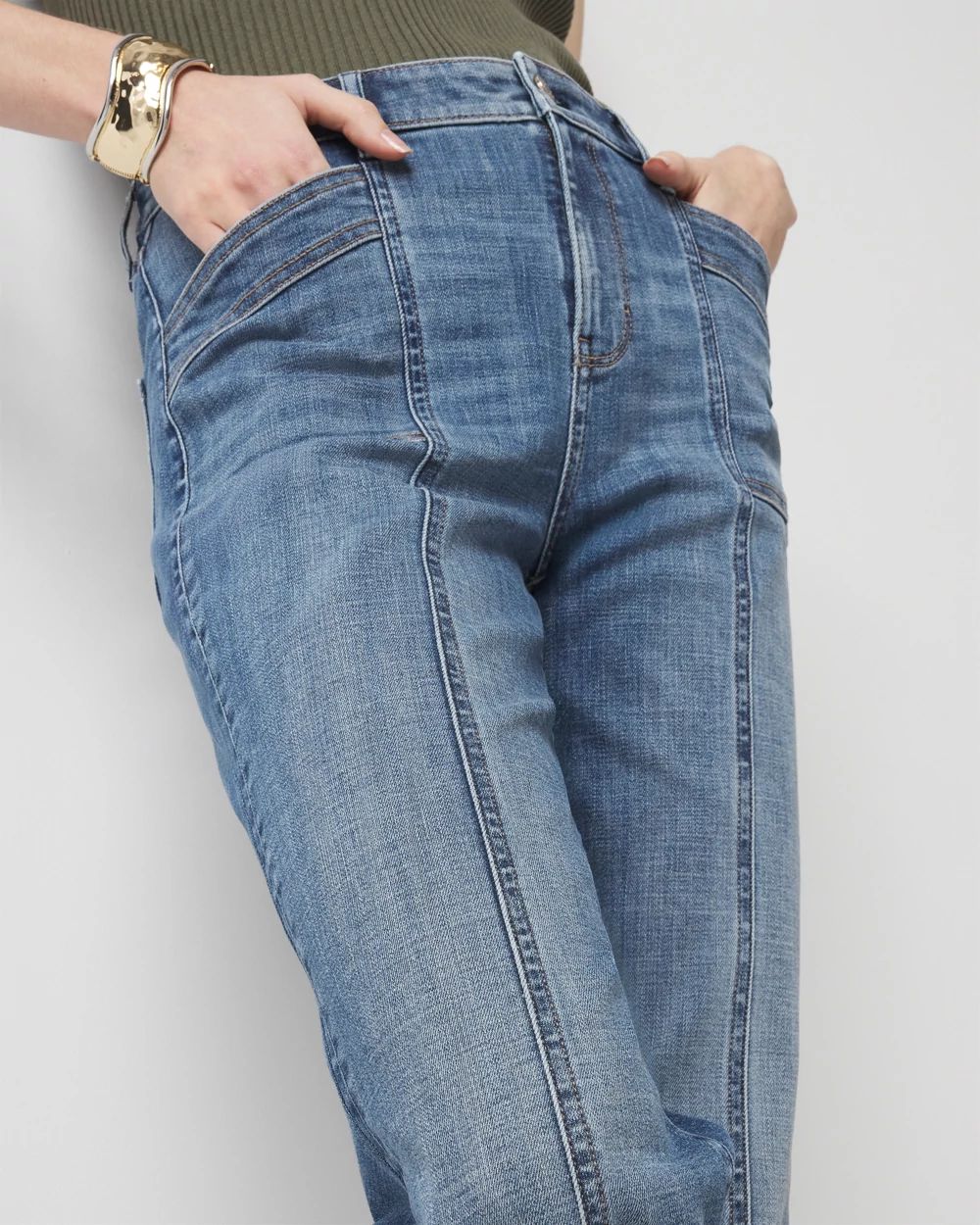 Extra High-Rise Novelty Pocket Trouser Jean