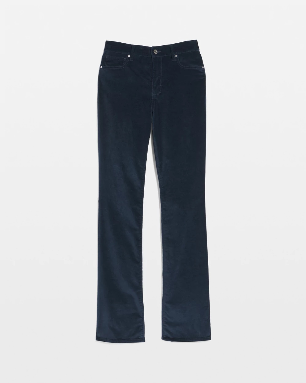 White House Black Market Petite Velveteen Micro Bootcut Jeans In Blue