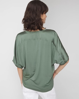 Woven Front Tee