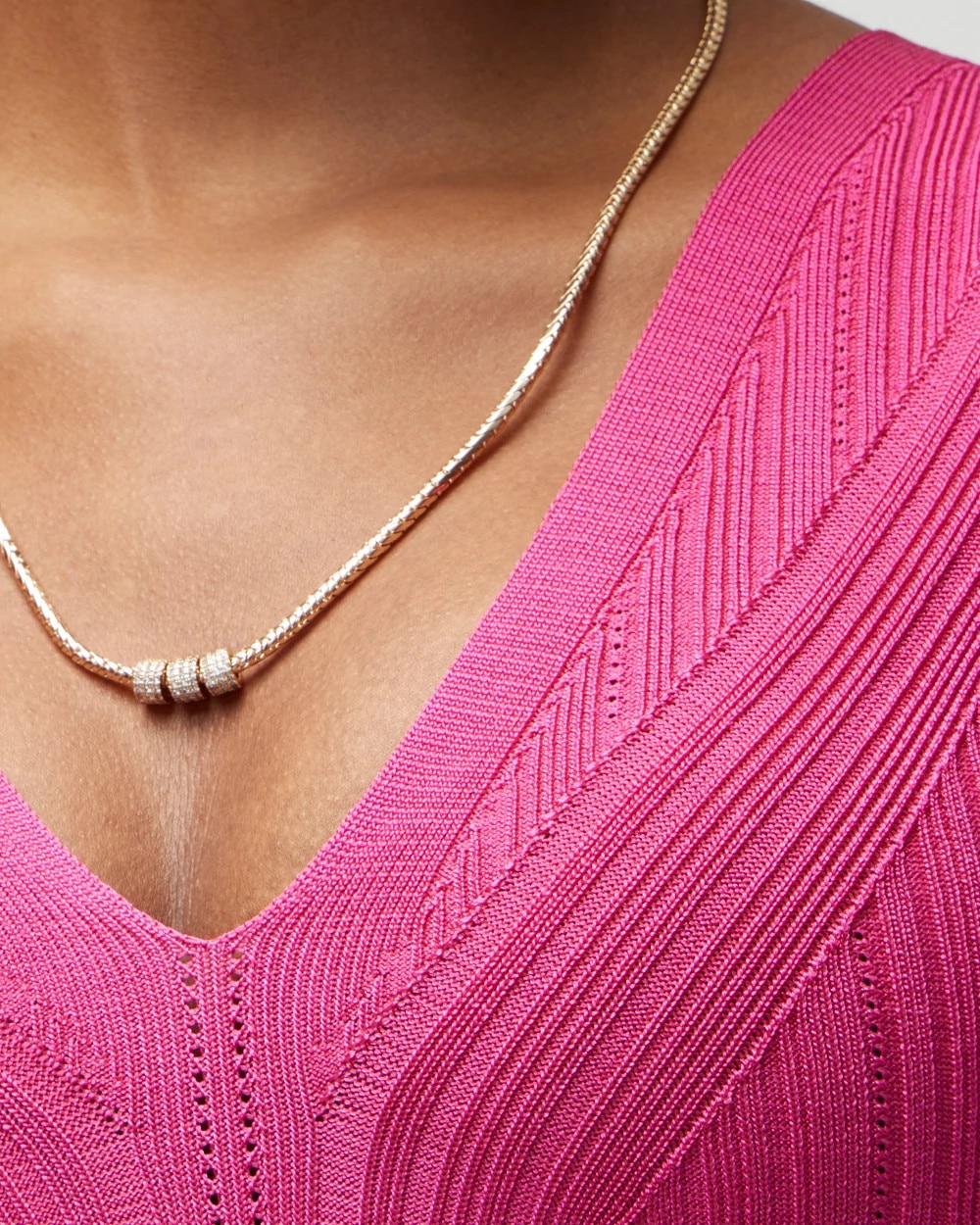 Rib Sculpted V-Neck Tank