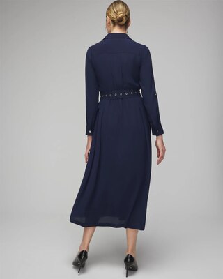 Long Sleeve Utility Shirt Dress click to view larger image.