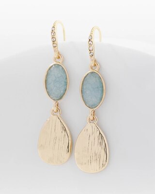 Blue Stone Drop Earrings click to view larger image.