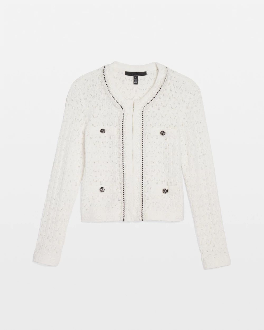 Petite Novelty Trim Cardigan click to view larger image.