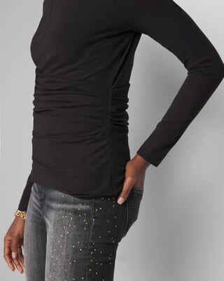 Wrap Front Crewneck Tee click to view larger image.