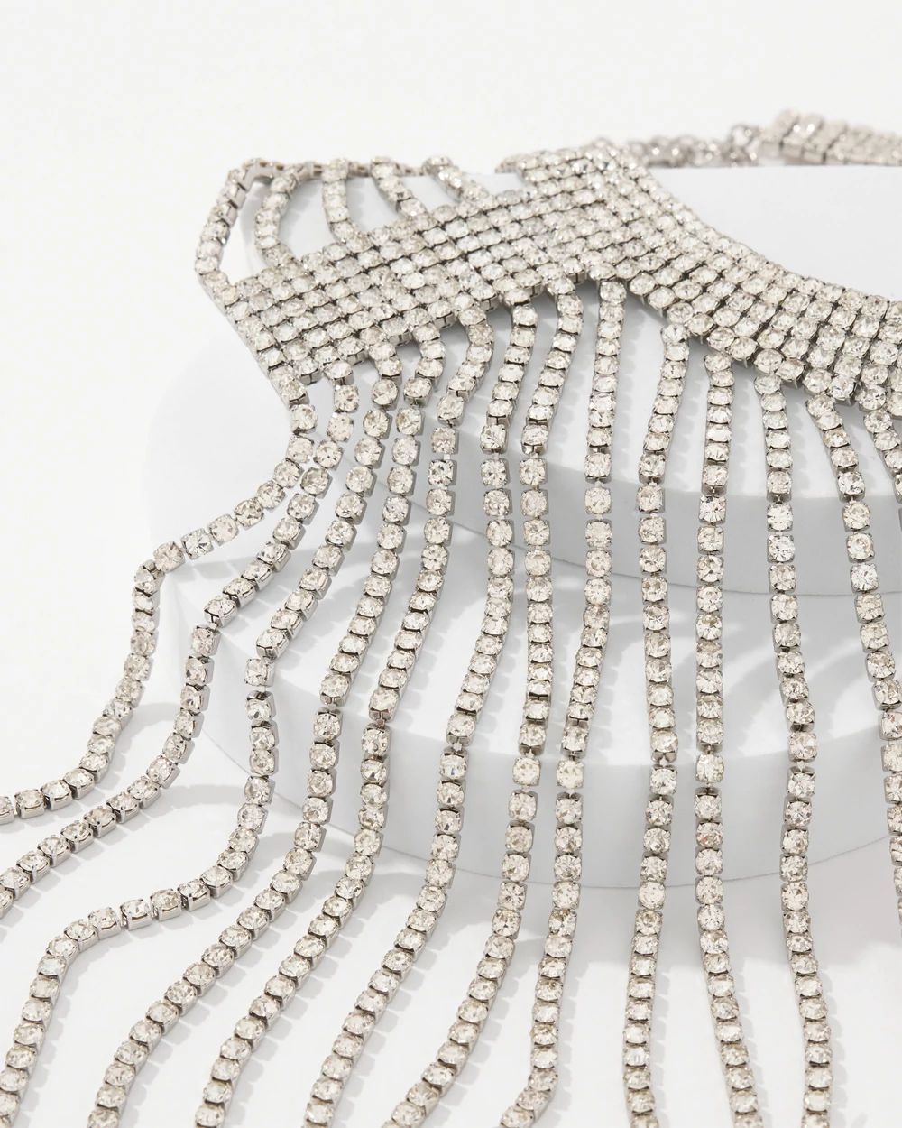 Crystal Fringe Necklace click to view larger image.