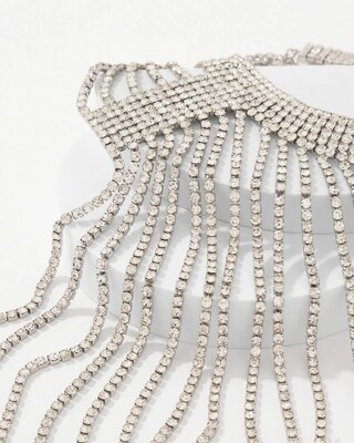 Crystal Fringe Necklace click to view larger image.