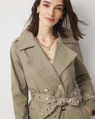 Studded Trench Coat click to view larger image.