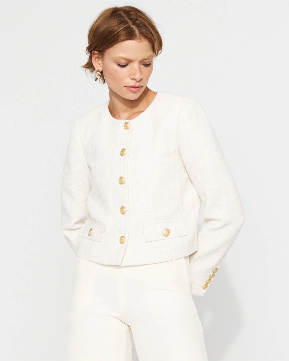 Cropped Tweed Jacket