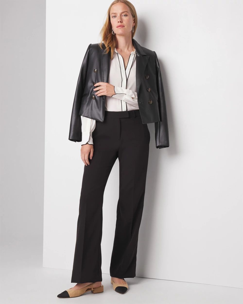 WHBM® Petite Lightweight Luna Wide Leg Trousers