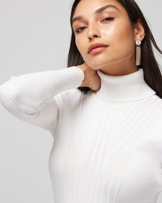 Long-Sleeve Ribbed Turtleneck