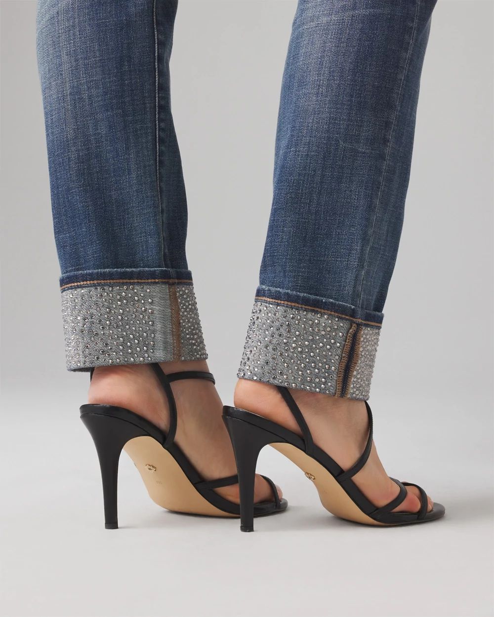 High-Rise Everyday Soft Denim™ Embellished Cuff Slim Jean