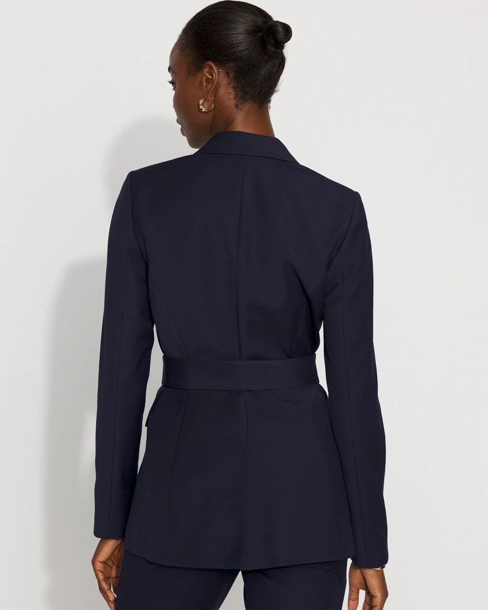 Belted One-Button Blazer in Comfort Stretch