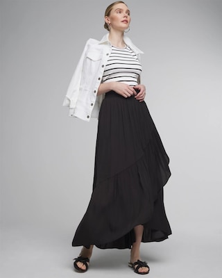 Ruffle Midi Skirt