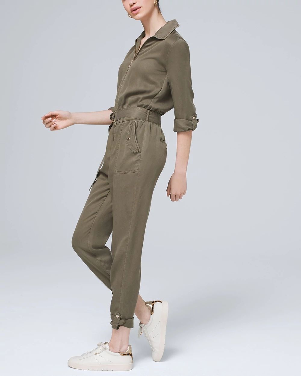 Roll-Tab Utility Jumpsuit