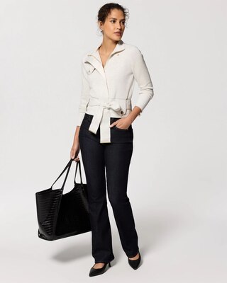 Belted Moto Cardigan click to view larger image.