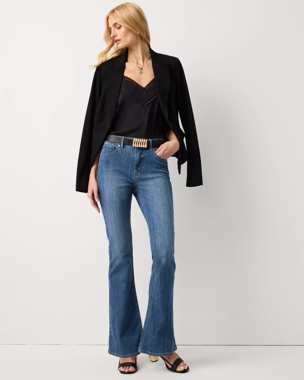 Petite High-Rise Flare Jean