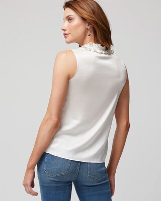 Satin Ruched Neck Shell click to view larger image.