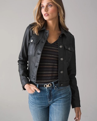 Petite Cropped Pocket Jacket