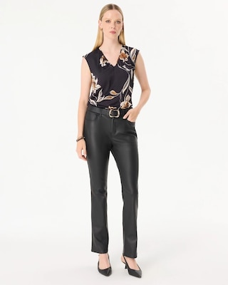 High-Rise Coated Micro Bootcut Jean
