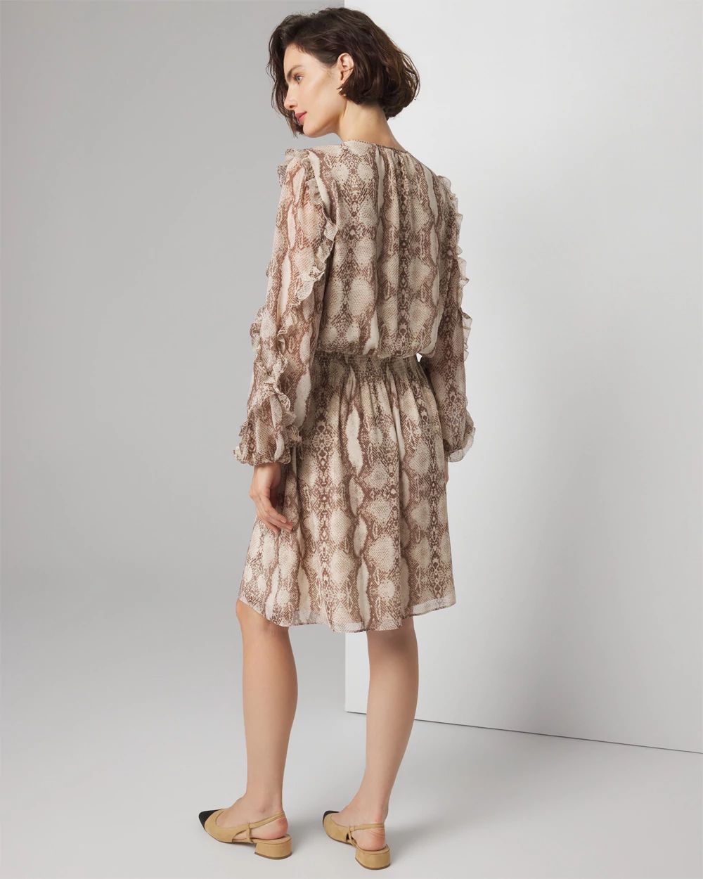 Long Sleeve Ruffle Dress click to view larger image.