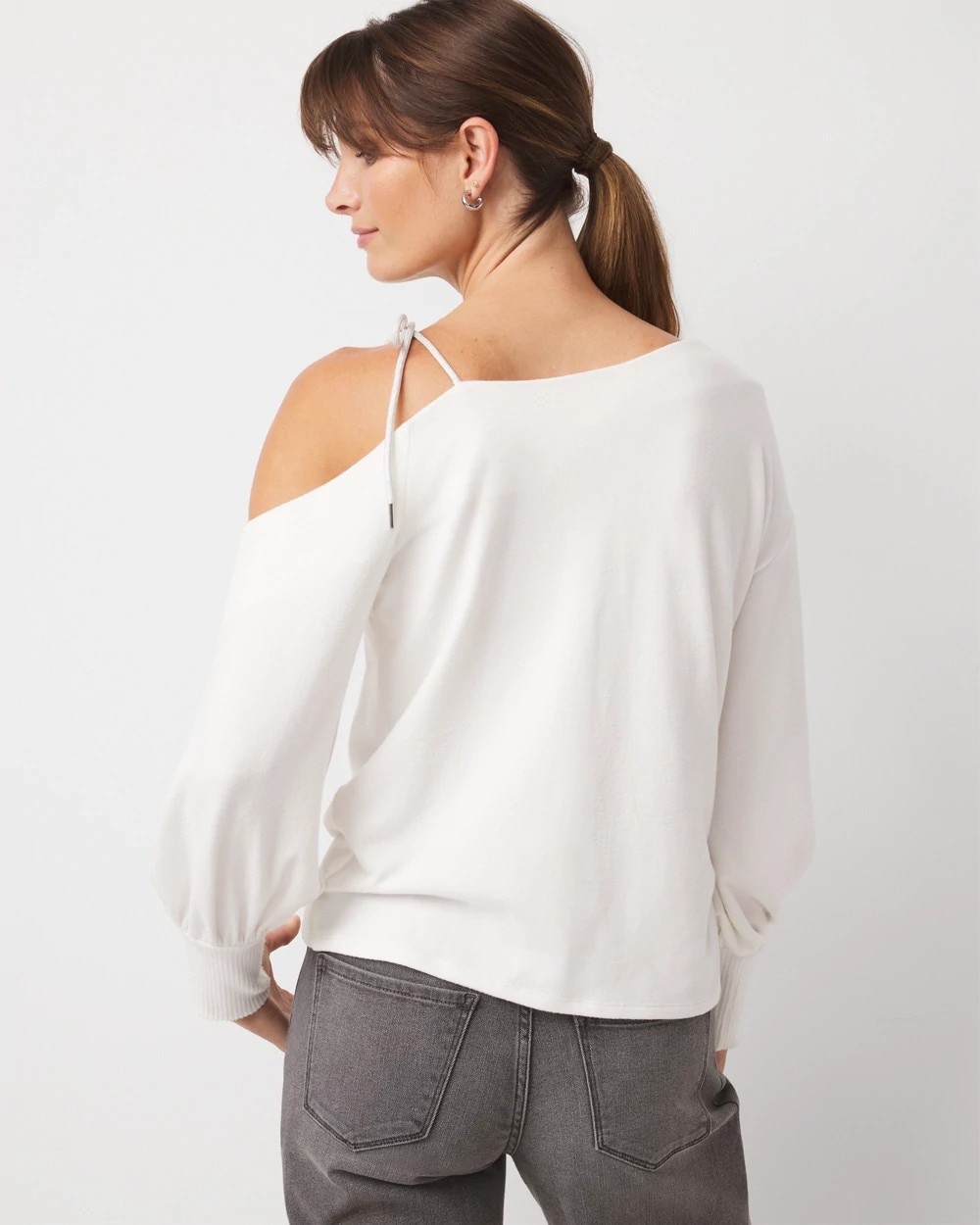 Tie-Detail Bell Sleeve Top
