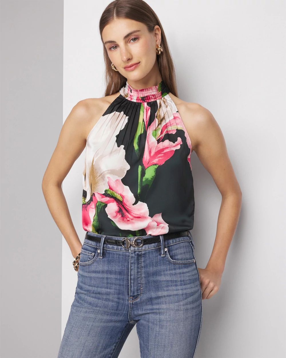 Halter Pleated Shell