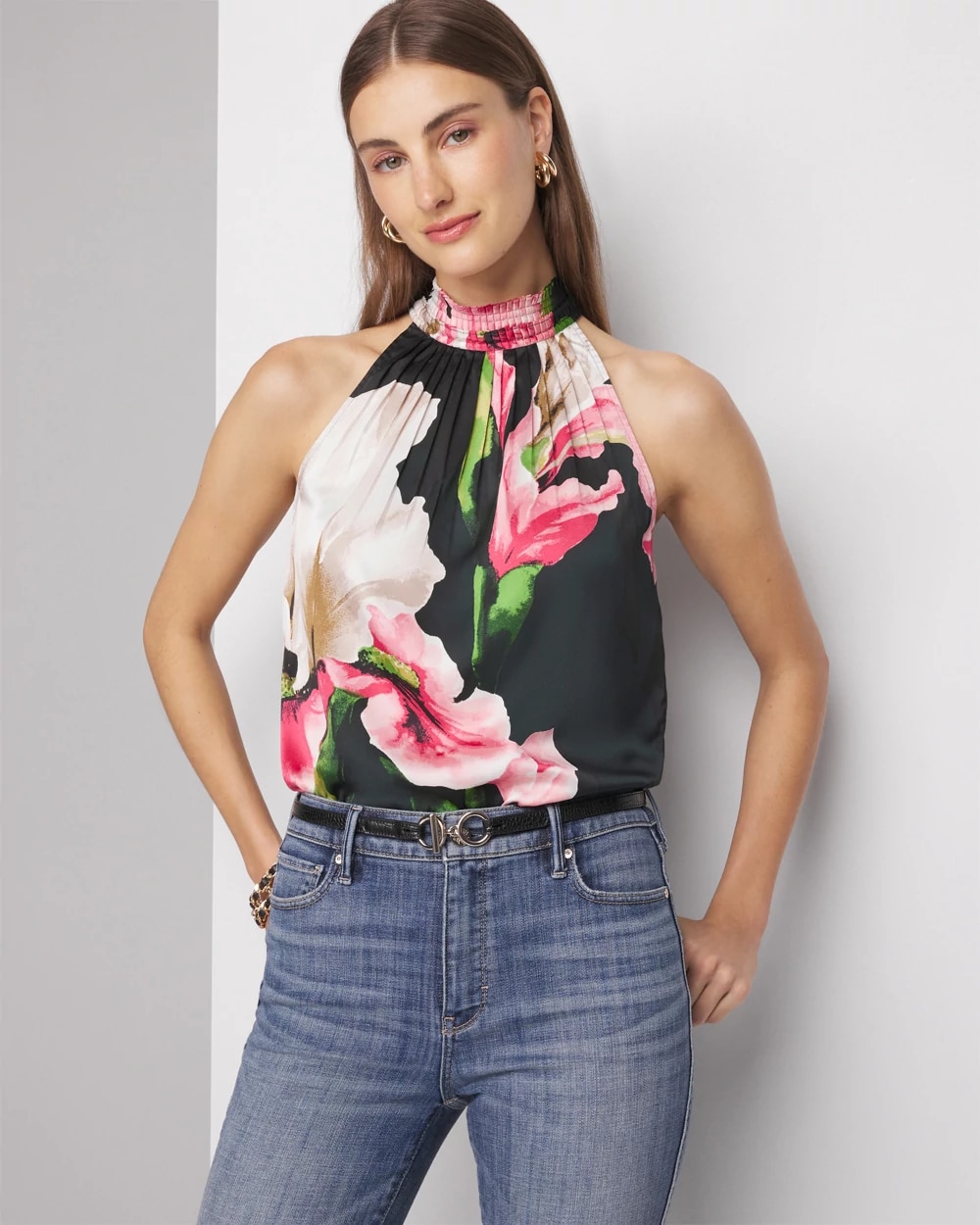 Halter Pleated Shell