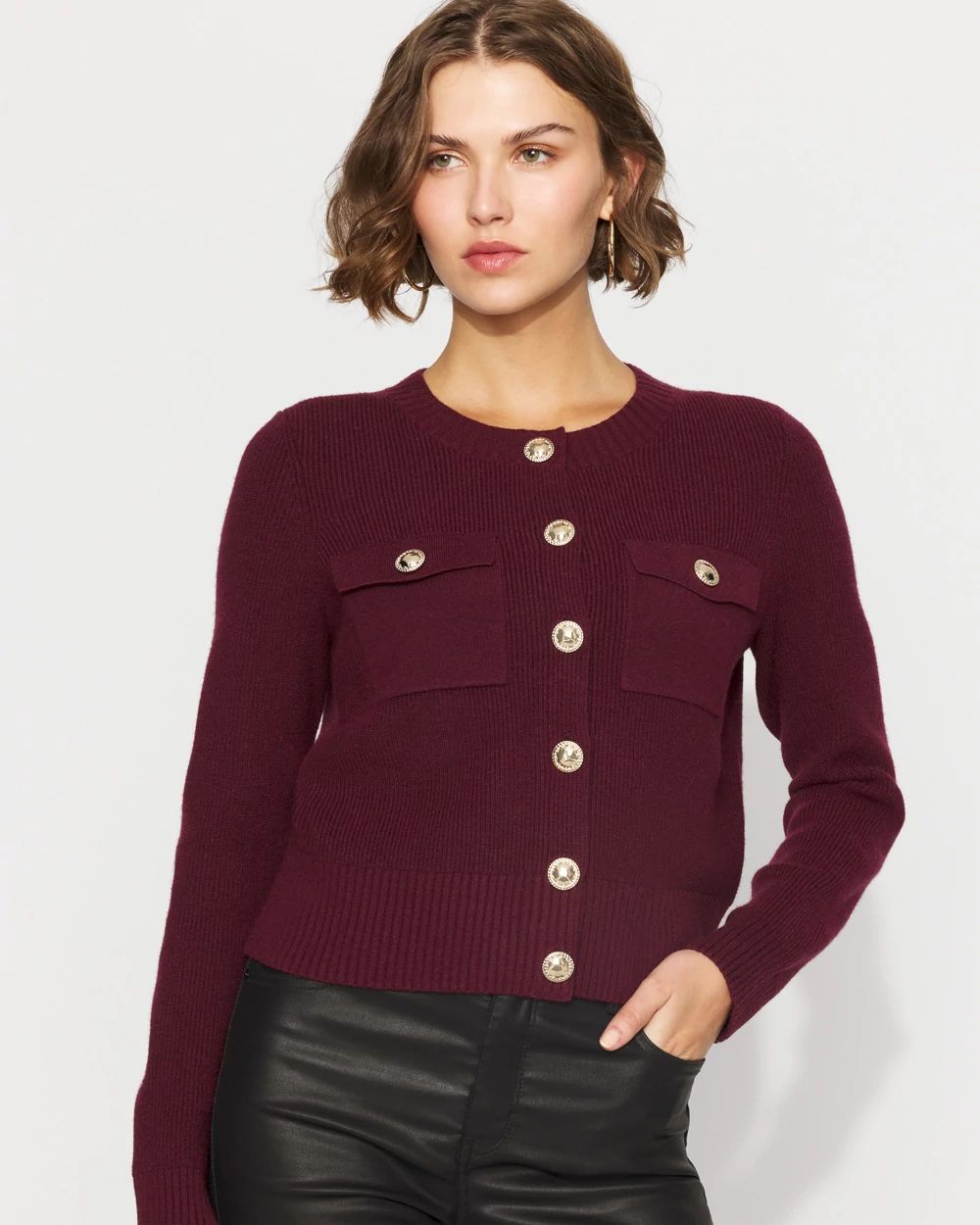 Button-Front Cardigan