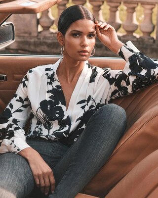Long Sleeve Pleated Shoulder Blouse