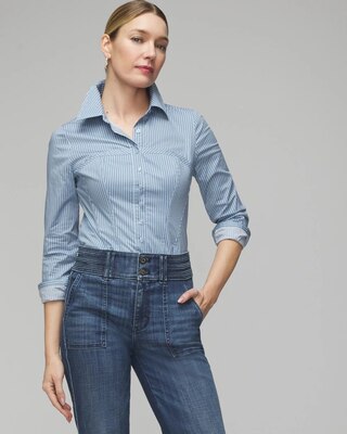 Long Sleeve Corset Poplin Shirt