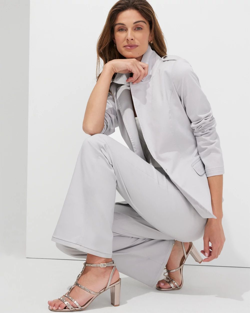 Outlet WHBM Casual Sateen Blazer