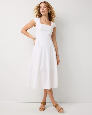 Poplin Midi Dress