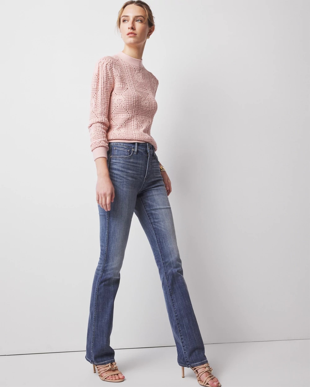 High-Rise Skinny Flare Jeans