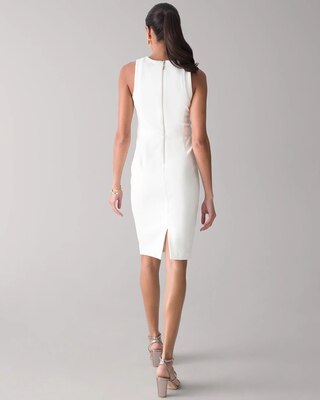 Luxe Stretch Sleeveless Button Detail Dress