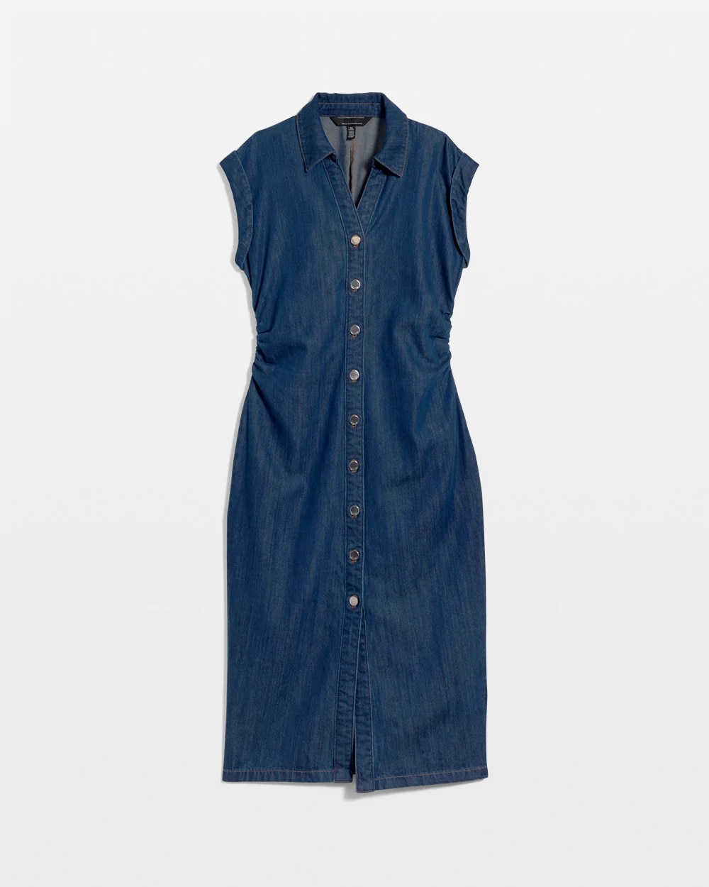 Button Front Midi Shirt Dress