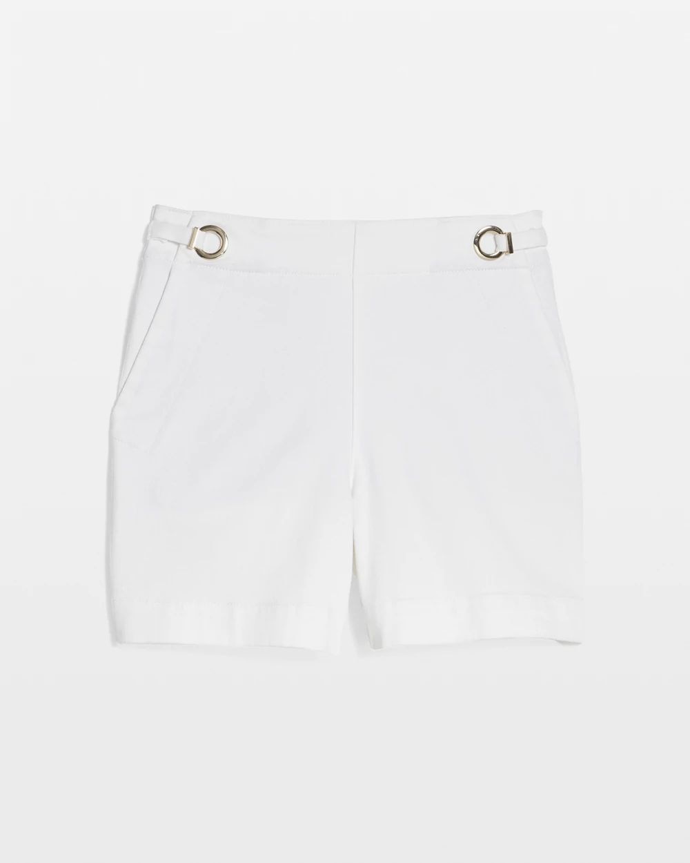 Petite Extra High-Rise Novelty Waist Denim Short
