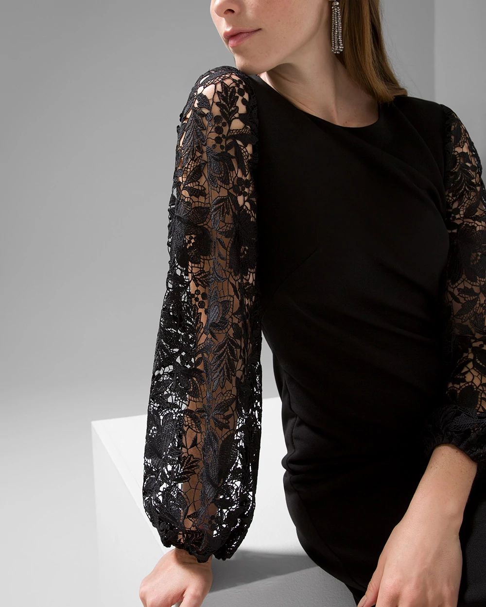Lace Sleeve Shift Dress