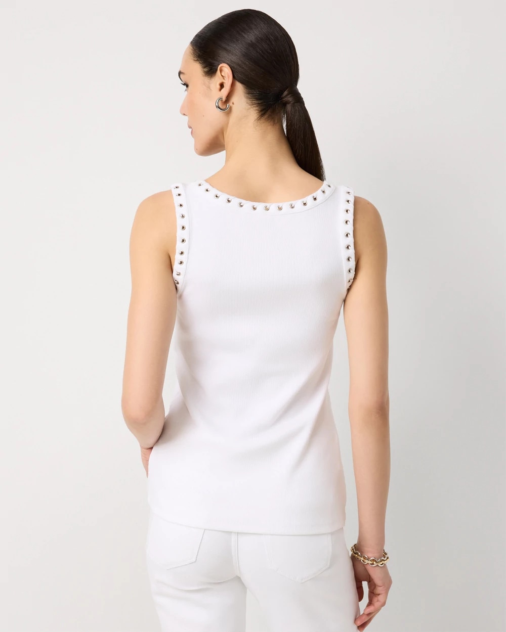WHBM FORME Grommet Ribbed Tank - image 4