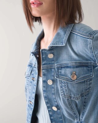 Petite Flirty Trucker Denim Jacket