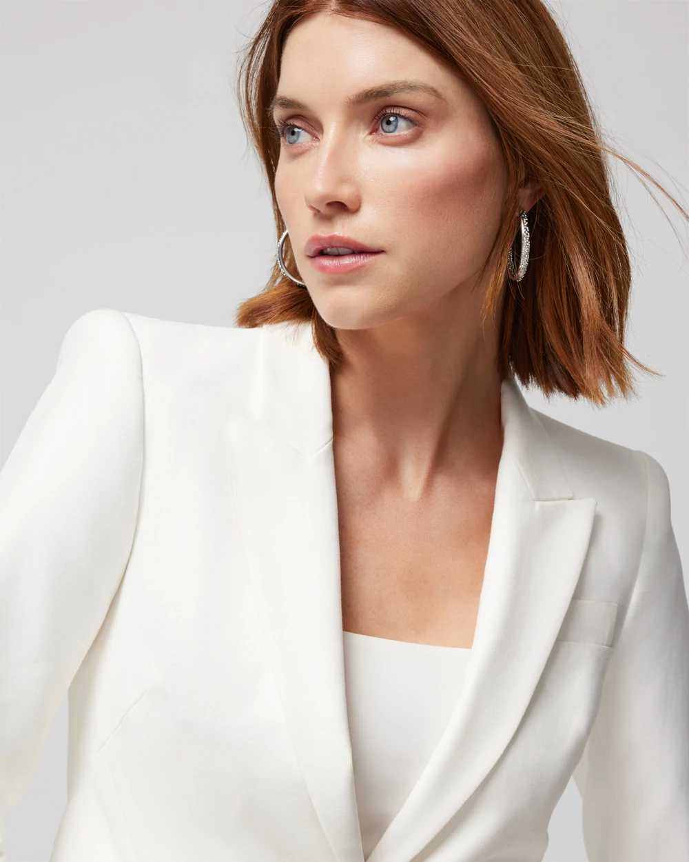 White top black blazer