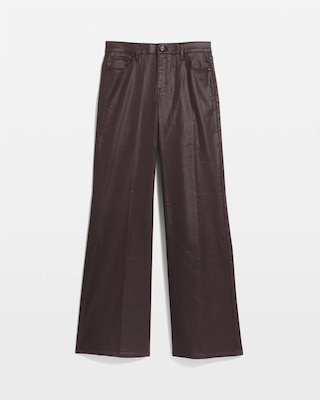 Coated Denim High Rise Wide Leg Jean click to view larger image.