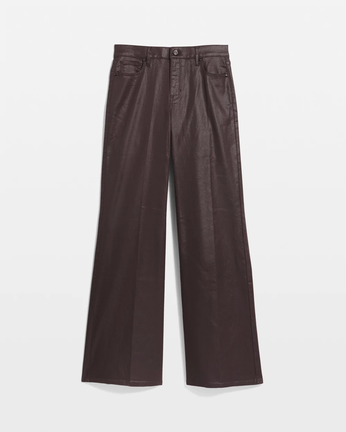 White House Black Market Coated Denim High-rise Wide Leg Jeans In Multi