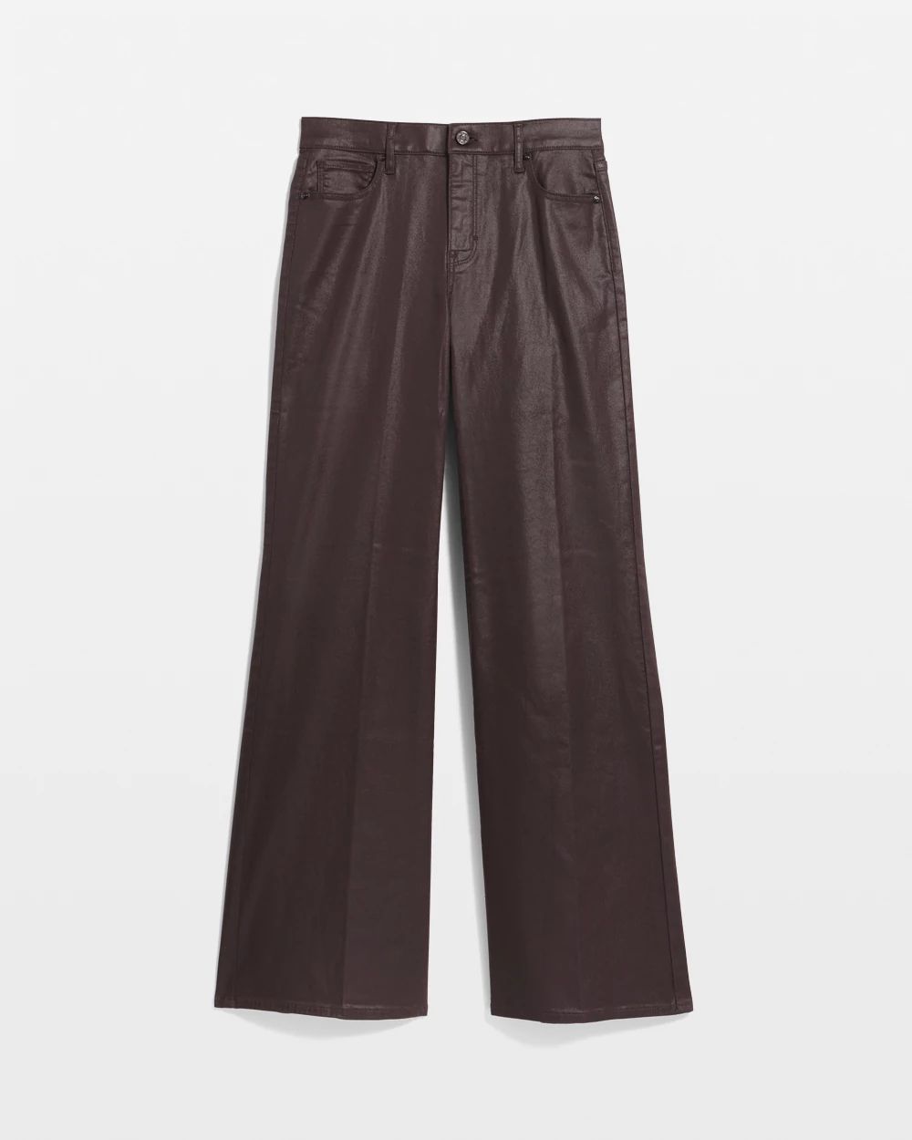 Coated Denim High Rise Wide Leg Jean click to view larger image.