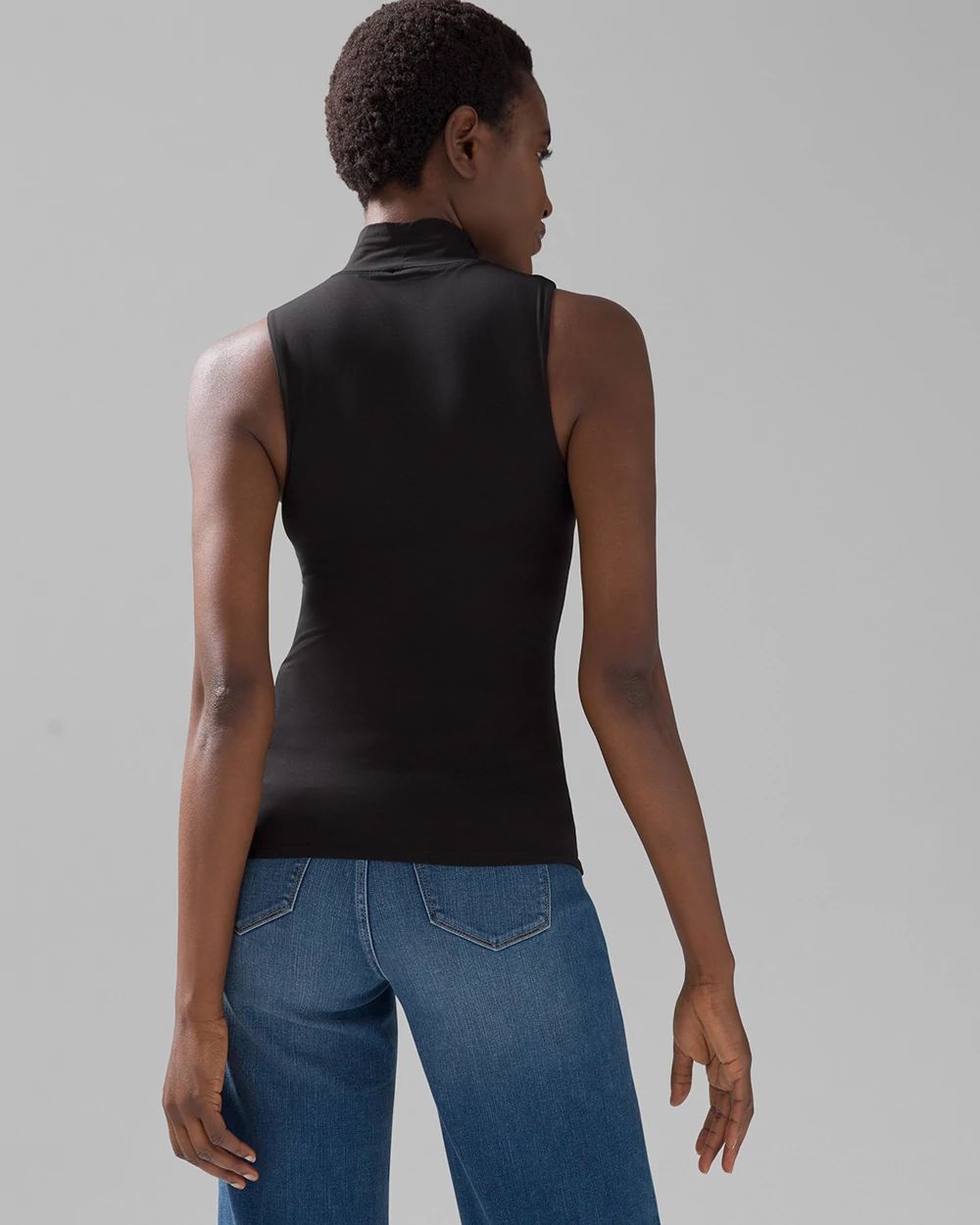 WHBM FORME™ All Ways Stretch Mock Neck Tank click to view larger image.