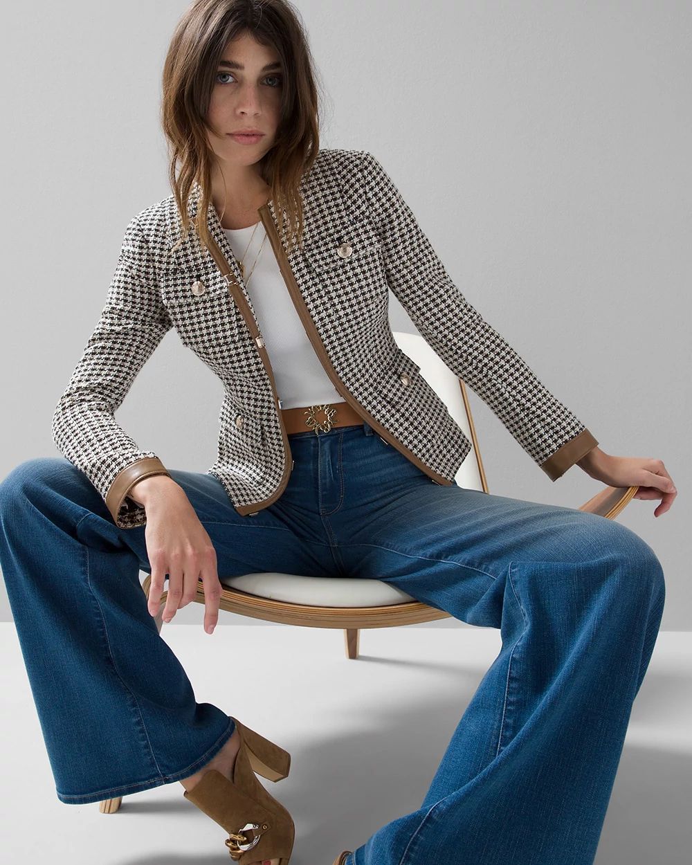 WHBM® Stylist Houndstooth Jacket