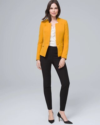 Comfort Stretch Flat-Front Skinny Ankle Pants