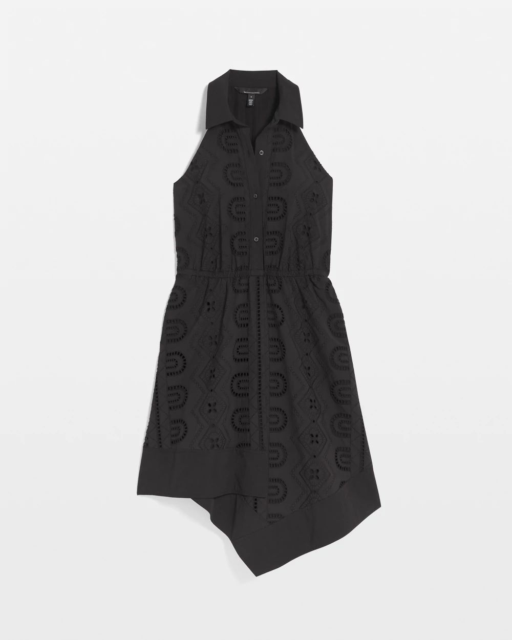 Petite Cotton Eyelet Asymmetric Dress
