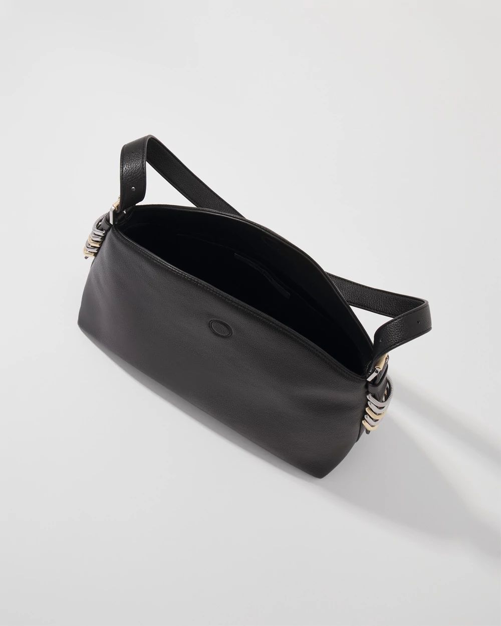 Textured Mixed Metal Tote Bag click to view larger image.