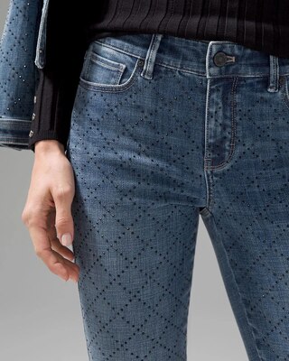 Petite Mid-Rise Everyday Soft Denim™ Embellished Skinny Jeans